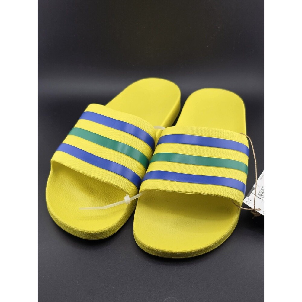 adidas Adilette Aqua Slides Men’s 10 Women’s 11 Yellow Blue Green HQ2446 New
